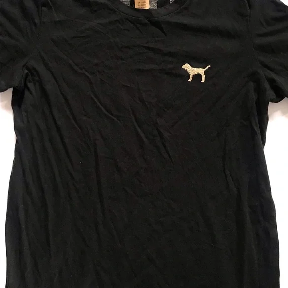 New Victorias Secret Pink Medium Bling short sleeve T-shirt.  plus free gift - Picture 2 of 3